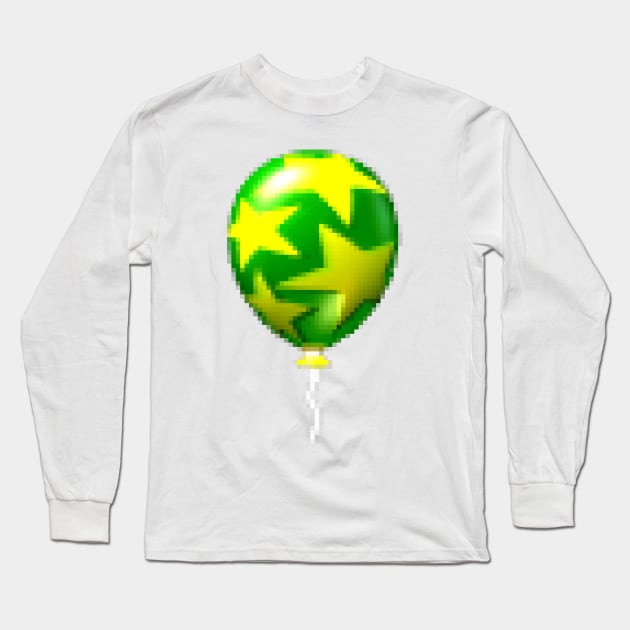 Green Balloon Sprite Long Sleeve T-Shirt by SpriteGuy95